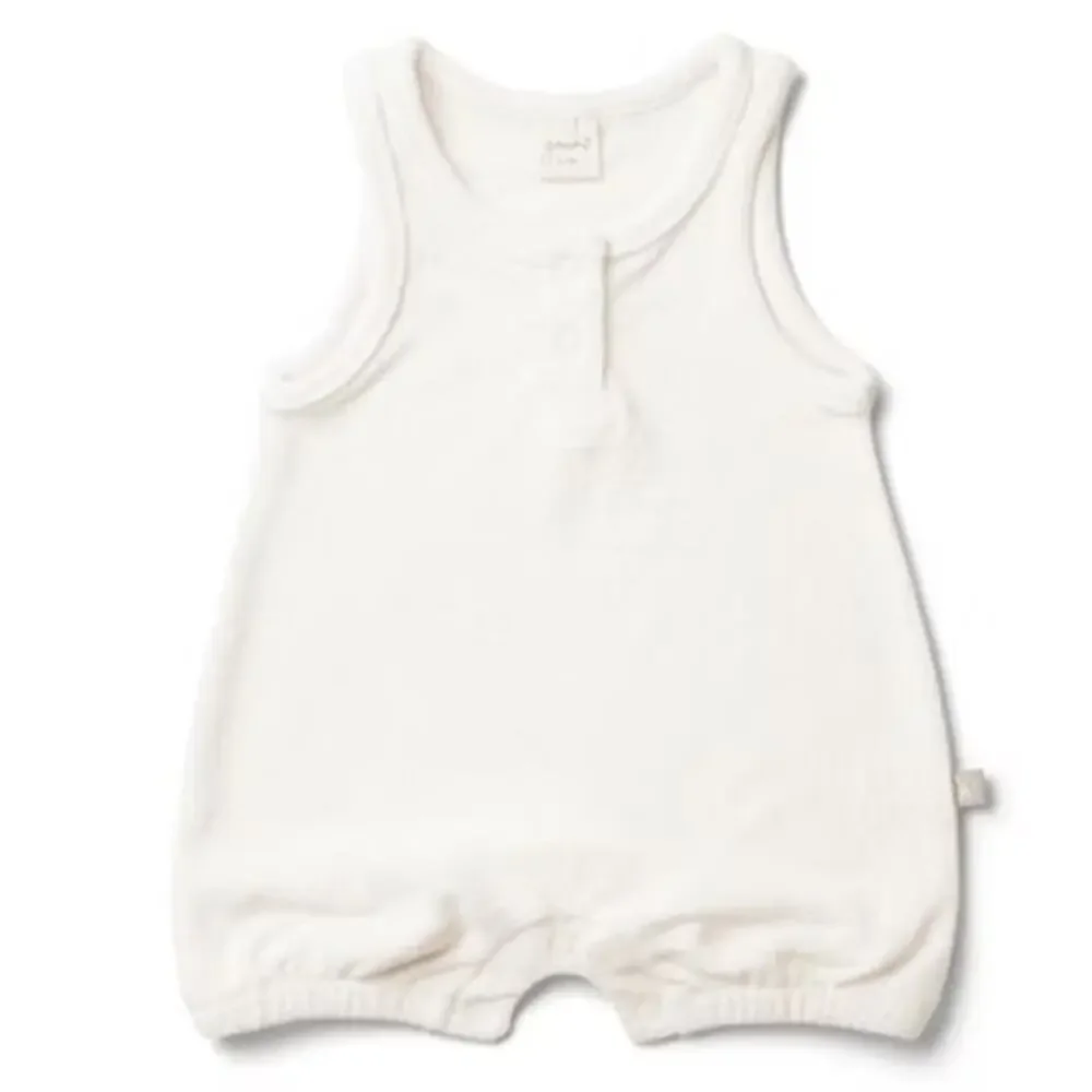 Goumikids Viscose + Organic Cotton Terry‎ Quick Change Romper NWT 3-6 months